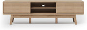 Fluted Oak-Finish Media Console (view 7) | Roost & Roam