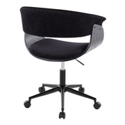 Mid-Century Upholstered Swivel Office Chair
