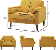 Wide-Seat Corduroy Accent Chair – chair (view 2) | Roost & Roam