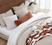 Bouclé-Texture Lumbar Pillow