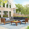 Acacia Wood Sectional Outdoor Sofa Set