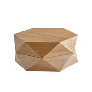 Geometric Hexagon Flip-Top Storage Coffee Table