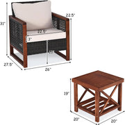Acacia Wicker Outdoor Lounge Set – outdoor patio (view 8) | Roost & Roam