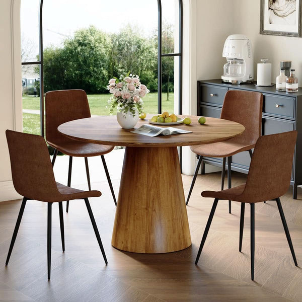 Round Pedestal Dining Set Four – dining room set (view 2) | Roost & Roam