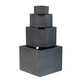 Cement Four-Tier Block Outdoor Fountain