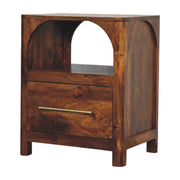 Arched Mango Wood Nightstand