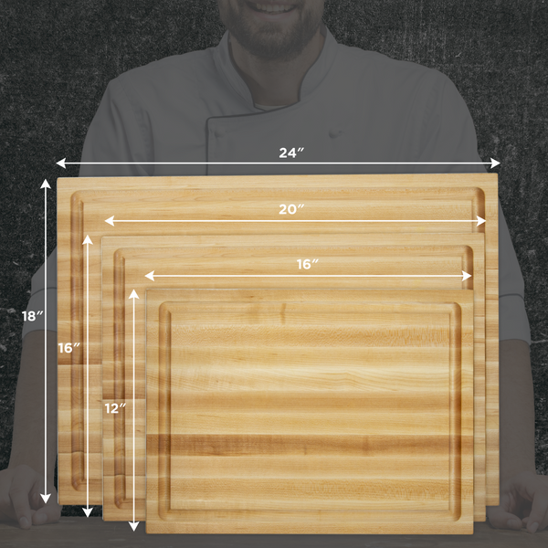 Edge-Grain Hardwood Reversible Cutting Board