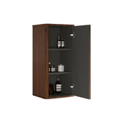 Striped Walnut Floating Bathroom Cabinet