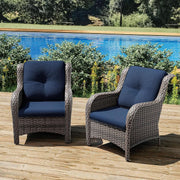 Comfortable Outdoor Wicker Chair Set with Cushions
