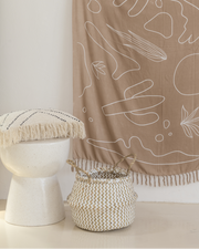 Chevron Seagrass Storage Basket