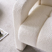 Close-up of material and construction detail — Boucle Upholstered Accent Chair