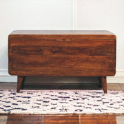 Curved Mango Wood Storage Blanket Box