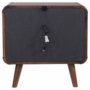 Two-Drawer Walnut-Finish Nightstand