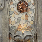 Mosaic Polyresin Outdoor Wall Fountain