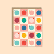 Checkerboard Ornament Holiday Card Set