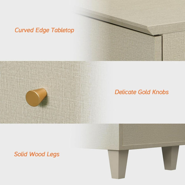 Linen-Texture Two-Door Storage Sideboard (view 4) | Roost & Roam