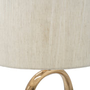 Oval Cut-Out Gold Metal Table Lamp
