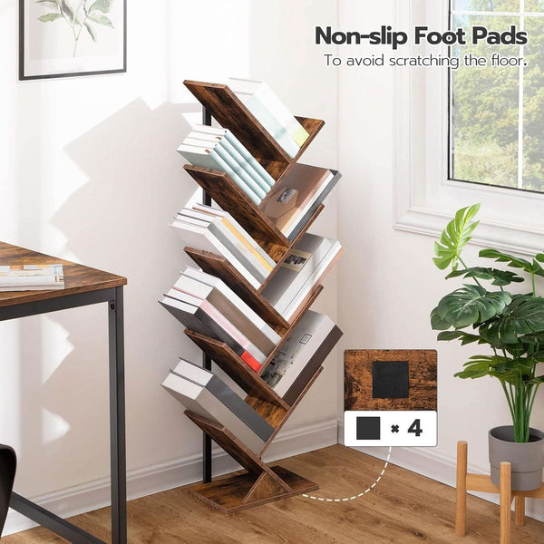 Chevron Nine-Tier Tree Bookshelf