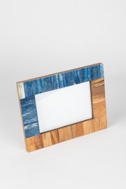 Inlaid Wood and Bone Picture Frame
