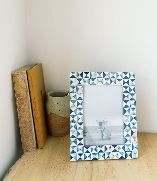 Cobalt Bone Tile Picture Frame