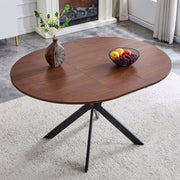 Walnut Round Extendable Dining Table