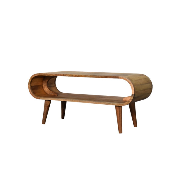 Rounded Mango Wood Coffee Table
