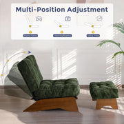 Corded Fabric Reclining Accent Chair Set (view 4) | Roost & Roam
