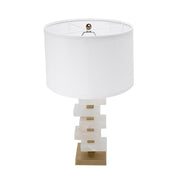 Stacked Alabaster Slab Table Lamp