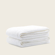 Waffle-Weave Cotton Bath Towel Set