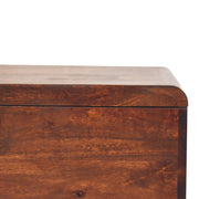 Curved Mango Wood Storage Blanket Box