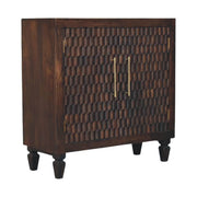 Carved Mango Wood Two-Door Sideboard