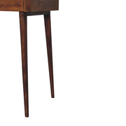 Raised-Back Chestnut Mango Wood Console Table