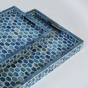 Indigo Bone Inlay Serving Tray