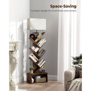 Rustic Brown Tree Bookshelf with Lamp (view 5) | Roost & Roam