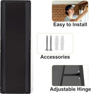 Full-Length Black Aluminum Floor Mirror