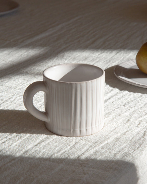 Hand-Carved Fluted Clay Mug – mugs (view 2) | Roost & Roam