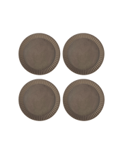 Hand-Carved Stoneware Salad Plate Set – plates | Roost & Roam