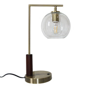 Gold Glass Globe Desk Lamp