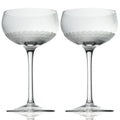 Handblown Clear Glass Coupe Set