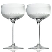 Handblown Clear Glass Coupe Set