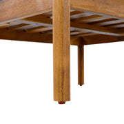 Acacia Wood Diamond Rope Club Chair — alternate angle showing full form