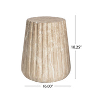 Fluted Concrete Outdoor Side Table — alternate view or variant option