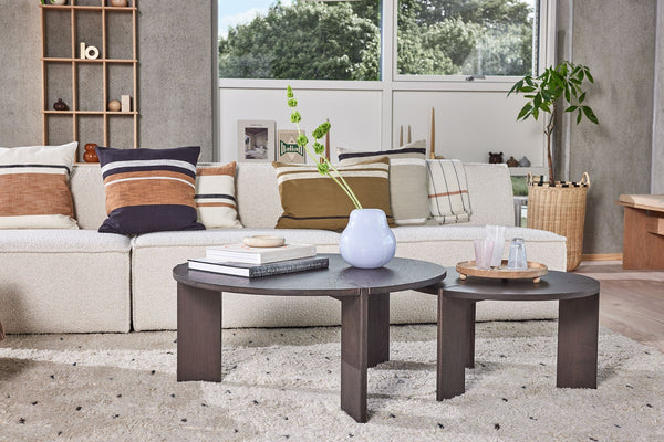 Dark Stained Ash Round Coffee Table