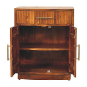 Fluted Mango Wood Bedside Cabinet