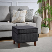 Wide-Rib Corduroy Storage Ottoman