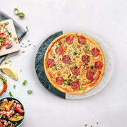 Two-Tone Marble Round Serving Board
