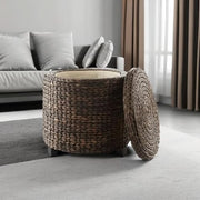 Woven Water Hyacinth Storage Ottoman – ottoman (view 6) | Roost & Roam
