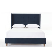 Tufted Velvet Wingback Queen Bed — detail of finish and surface variation