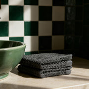 Waffle-Weave Cotton Bath Towel Set