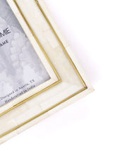 Carved Bone Brass Inlay Picture Frame